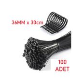 Plastik Siyah 3.6x300 mm 100 Adet Cırt Kelepçe