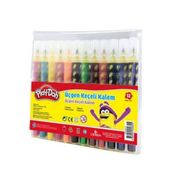 Play Doh Play-Ke018 12 Renk Üçgen Fırça Kutulu Kalem