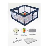 Playard Güvenli Bebek Ve Çocuk Oyun Alanı Oyun Parkı 125X125 Oyun Matı Topları Yatak