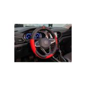 Plusoto Ford Fusion Uyumlu Karbon Direksiyon Kılıfı (Siyah Kırmızı)