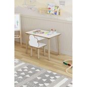 Pofitto Montessori Çocuk Masası-oyun Masası-aktivite Masası-etkinlik Masası Takımı 1 Bulut Sandalye