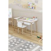 Pofitto Montessori Çocuk Masası-oyun Masası-aktivite Masası-etkinlik Masası Takımı 1 Panda Sandalye