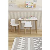 Pofitto Montessori Çocuk Masası-oyun Masası-aktivite Masası-etkinlik Masası Takımı 2 Panda Sandalye