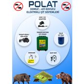 Polat Eko 220V 1500 mt 15-20 Dönüm Adaptörlü Elektrikli Çit