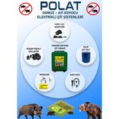 Polat Eko 220V 500 mt 5-10 Dönüm Adaptörlü Elektrikli Çit