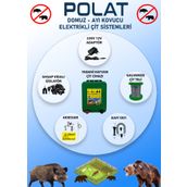 Polat Pro 220V 2000 mt 20-25 Dönüm Adaptörlü Elektrikli Çit