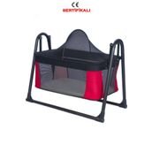 POLLY BABY Sallanır Lüks Sallanır Portatif Kurulumlu Sepet Beşik Hamak Beşik Kırmızı 30 cm Metal 45 cm Garanti