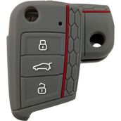 Polo 6 Golf 7 Seat Skoda Octavia A7 Mqb Silikon Anahtar Kumanda Kılıfı Oto Anahtarlık Gri