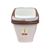 Polytime Klink Sallanır Kapak Ofis Banyo Mutfak Bahçe Çöp Kutusu Kovası / 20 Litre / Krem / 47x30x23 Cm.