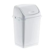 Polytime Magnum Klink Sallanır Kapak Ofis Banyo Mutfak Bahçe Çöp Kutusu Kovası / 20 Litre / Beyaz / 47X30x23 Cm.