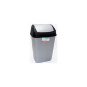 Polytime Sallanır Kapak Ofis Banyo Mutfak Bahçe Çöp Kutusu Kovası / 10 Litre / Gri / 37x24x19 Cm.