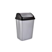 Polytime Sallanır Kapak Ofis Banyo Mutfak Bahçe Çöp Kutusu Kovası / 35 Litre / Gri / 57x38x30 Cm.