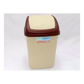 Polytime Sallanır Kapak Ofis Banyo Mutfak Bahçe Çöp Kutusu Kovası / 35 Litre / Krem / 57x38x30 Cm.