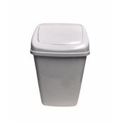 Polytime Sallanır Kapak Ofis Banyo Mutfak Bahçe Çöp Kutusu Kovası / 50 Litre/Beyaz / 68 x 41 x 33 Cm.