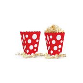 Popcorn Kutusu 8'li -Puanlı Kırmızı-