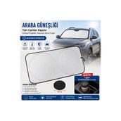 Popidima Katlanabilir Araba Ön Cam Güneşlik Metalize Isı Yalıtımlı Yazlık Araba Güneşliği - 150x70cm