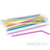 Poppy 100 Adet Frozen Jelatinli Körüklü Renkli Pipet