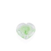 Porio 9x4 cm Yeşil Güllü Cam Kalp