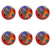 Porland 04ALM005136 28 cm Wild Life Zebra Düz Tabak