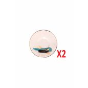 Porland 04ALM008508 Dash Desen 11 cm 2'li Çay Tabağı