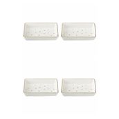 Porland 04LFH000583 Forest 12x20 CM 4'lü Kahvaltı Meze Tabağı