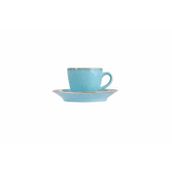 Porland 312109 80 CC 6'lı Seasons Turkuaz Kahve Fincanı