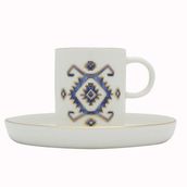 Porland 80 cc +Arabesque Desen5 Tabaklı Kahve Fincanı