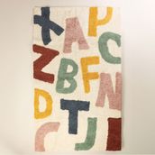 Porland Alphabet 90x150 cm Bebek Çocuk Pamuk Tuft Halı