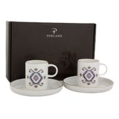 Porland Arabesque Desen 5 6 Kişilik 85 cc Kahve Takımı