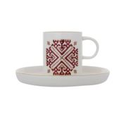 Porland Arabesque Desen 6 6 Kişilik 85 cc Kahve Takımı