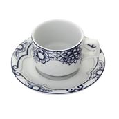 Porland Blue Manoir Desen 4 190 cc 6 Adet Tabaklı Çay Fincanı