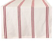 Porland Chantilly Kırmızı 50x150 cm Çizgili Pamuk Runner