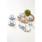 Porland Flower Garden 180 cc 6 Kişilik 12 Parça Çay Fincanı