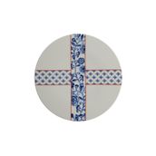 Porland Folksy Desen 3 21 cm Porselen Düz Tabak