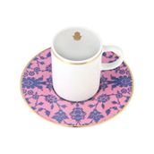 Porland Glamorous Pembe 85 cc Tabaklı Kahve Fincanı
