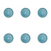 Porland Glamorous Turkuaz 20 cm 6'lı Düz Tabak