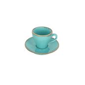 Porland Heritage Standard Seasons Turkuaz Tabaklı 70 cc 12 Adet Kahve Fincanı
