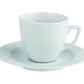 Porland Mina 190 cc Beyaz Tabaklı Çay Fincanı