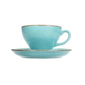 Porland More Grace Seasons Turkuaz 365 cc 6 Adet Tabaklı Çay Fincanı