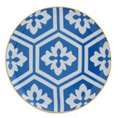 Porland Morocco Desen 2 Mavi 17 cm Düz Tabak