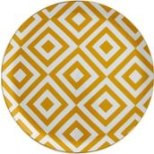 Porland Morocco Desen 4 Sarı 24 cm Düz Tabak