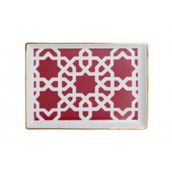 Porland Morocco Desen 5 Fuşya 18x13 cm Porselen Kahvaltı Tabağı