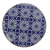 Porland Morocco Desen 7 Mor 28 cm Porselen Düz Tabak