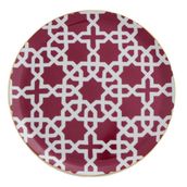 Porland Morocco Desen5 Fuşya 24 cm 6 Adet Düz Tabak