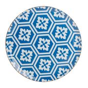 Porland Morocco Mavi Desen 2 28 cm Porselen Düz Tabak