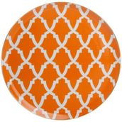 Porland Morocco Turuncu Desen 3 28 cm Porselen Düz Tabak