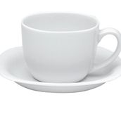 Porland Paloma Beyaz 210 cc Tabaklı Çay Fincanı