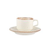 Porland Seasons Bej 190 cc 6 Adet Tabaklı Çay Fincanı
