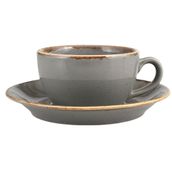 Porland Seasons Koyu Gri 370 cc 6 Adet Tabaklı Çay Fincanı