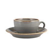 Porland Seasons Koyu Gri 370 cc Tabaklı Çay Fincanı